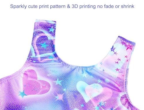 Image of Domusgo Toddler Leotard Gymnastics Long Sleeve, Sparkly Tumbling Dance Leotards for Baby Girls Kids Teens 2-14 Years