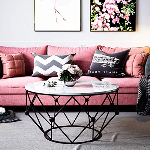 Table d'appoint moderne haute brillance et table basse de salon ronde - 5