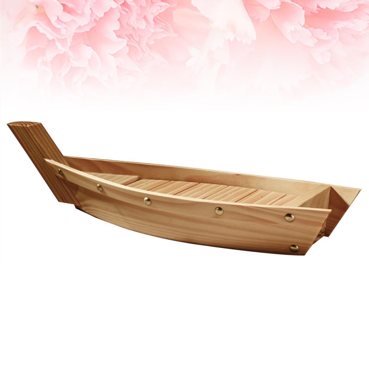 Sewroro Assiette à Sushis en Bois Ambiance Noël, Plat Bateau Japonerie