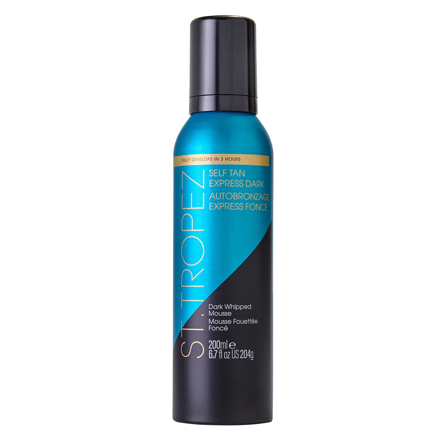 St.Tropez Self Tan Express Dark Whipped Mousse, Fastest Dark Tan in 3 Hours, Lightweight Hydrating Formula, Natural-Looking Bronze, Streak-Free Finish, 200ml