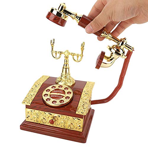 Image of AUGEN Exclusive Music Box Musical 360 rotatable Carousel Children's Wooden Men and Women Birthday Creative Christmas Valentine's Day Gift Home Decoration (Telephone)