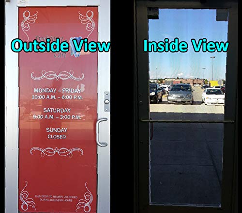 Custom Signs, Business Windows Graphics Decal Outdoor, Personalized Sign Logo Advertising Sticker, Perforated See-Through 20X30 Inch #TOP7