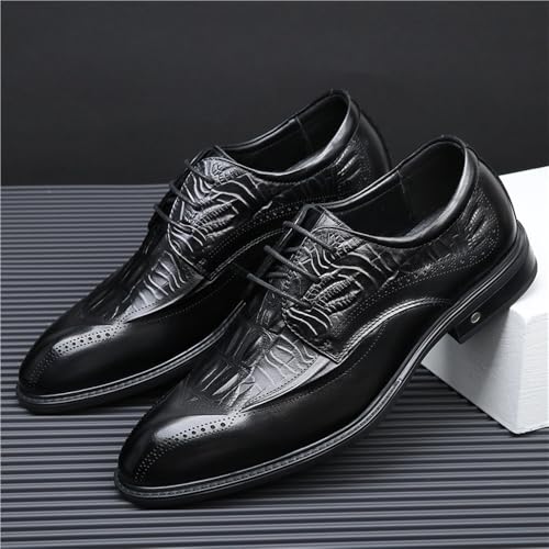 Oxford Shoes for Men Modern Wingtip Dress Pointed Toe Men's Business Casual Shoes Wedding & Office2