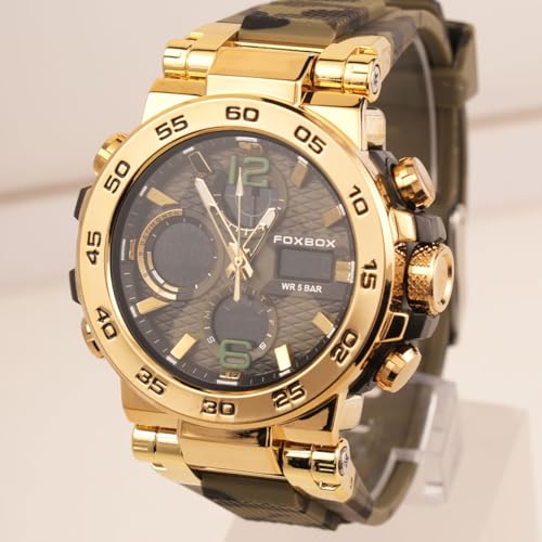 Image of LIGE Quartz Watch for Men Waterproof Big Dial Analog Digital Sport Multifunction LED Backlight Fashion Wristwatches Stopwatch Calendar Men