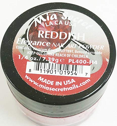 Mia Secret Nail Art Powder Elegance Collection - .25 oz (Reddish)