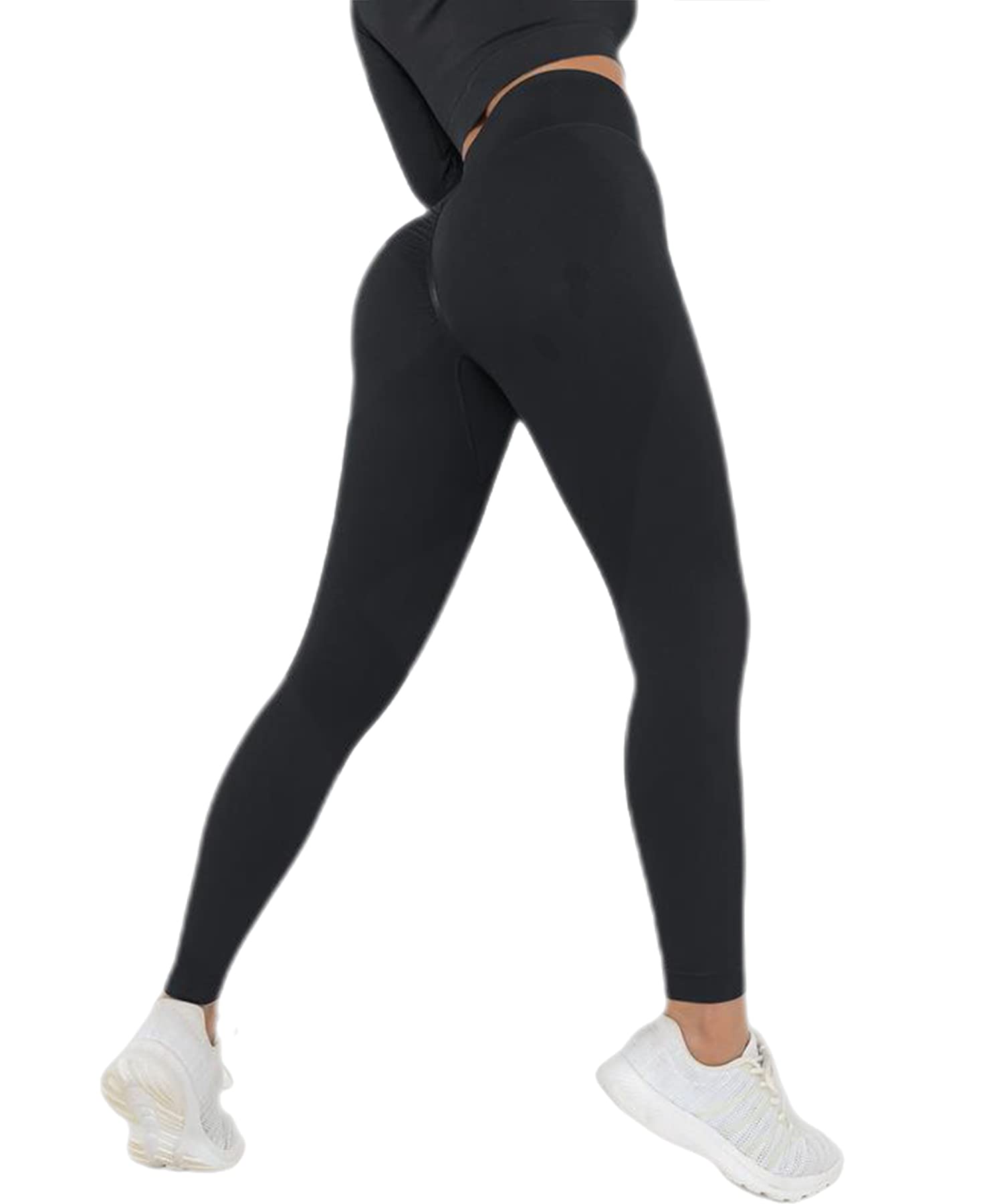 Merlvida Leggins Sportivi Donna Vita Alta Leggings Push Up Pantaloni Palestra Controllo della Pancia Anticellulite Pantacollant Opaco Elastici Tuta Collant Abbigliamento Sportivo Donna Yoga Fitness