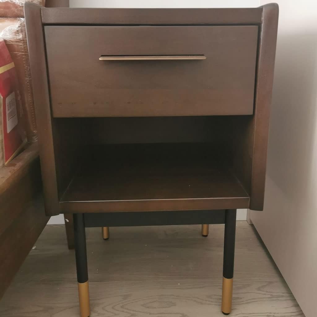 Nightstand Bedside Table Simple Semi-Open Locker Living Room Bedroom Bedside Table Storage Cabinet Wooden Small Cabinet Bedside End Table