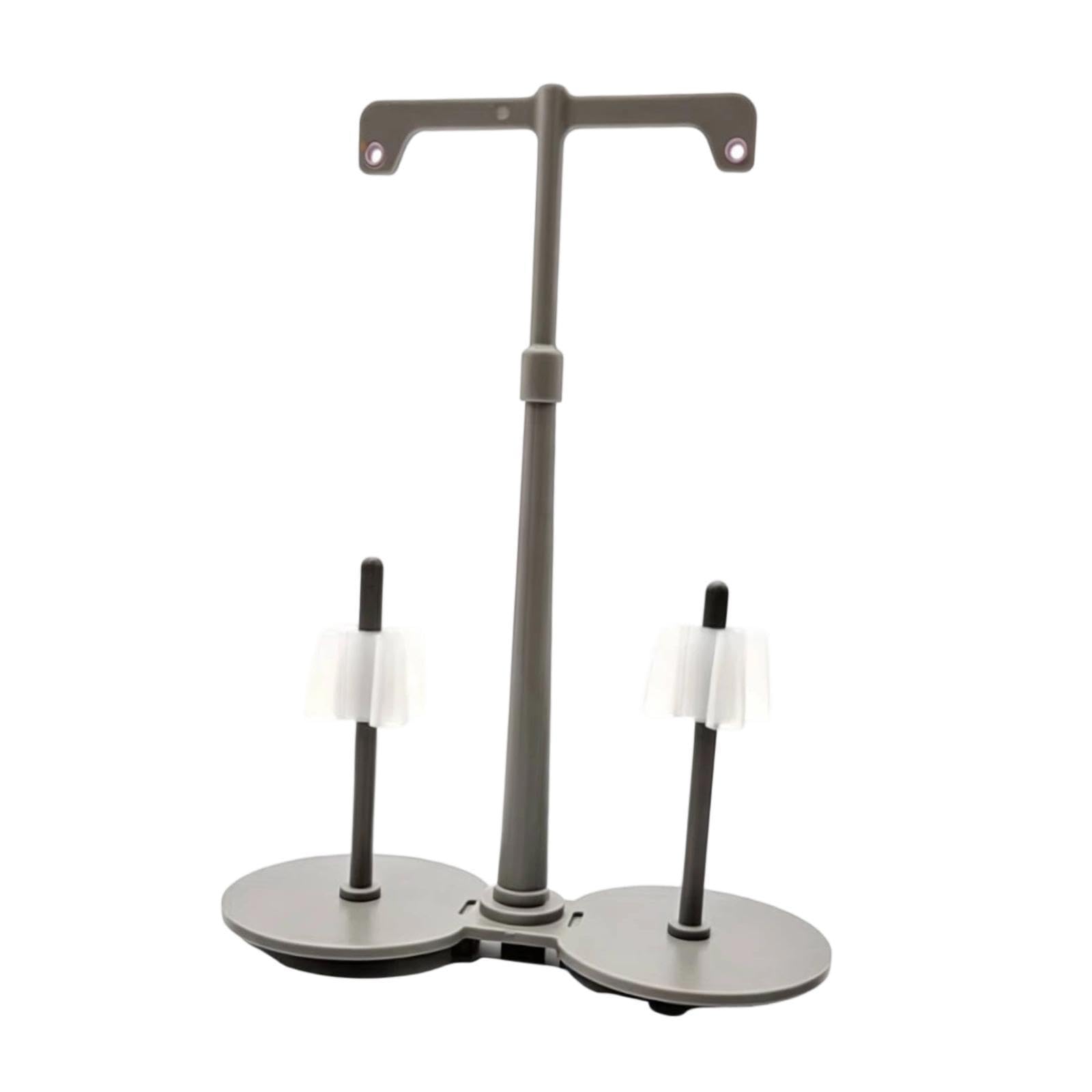 Soporte Doble para Hilo de Acolchado Y Remallado, Gris, Individual