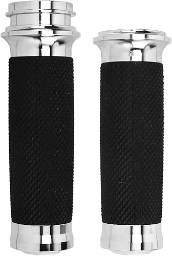 Miniatura 3 de Empuñaduras de manillar de acelerador electrónico para motocicleta para manubrio de 1" 0.984in ajuste universal para Harley Touring Dyna Softail