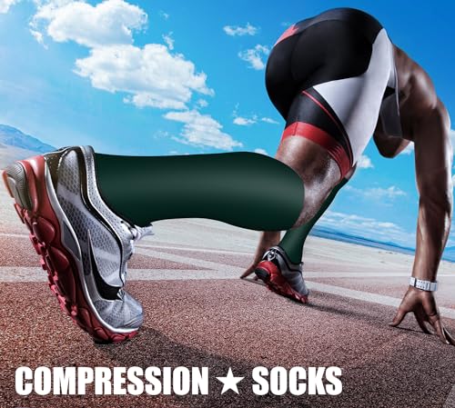Image of Compression Socks (7 Pairs), 15-20 mmhg is BEST Graduated Athletic & Medical for Men & Women, Running, Flight, Travel, Nurses, Pregnant - Boost Performance, Blood Circulation