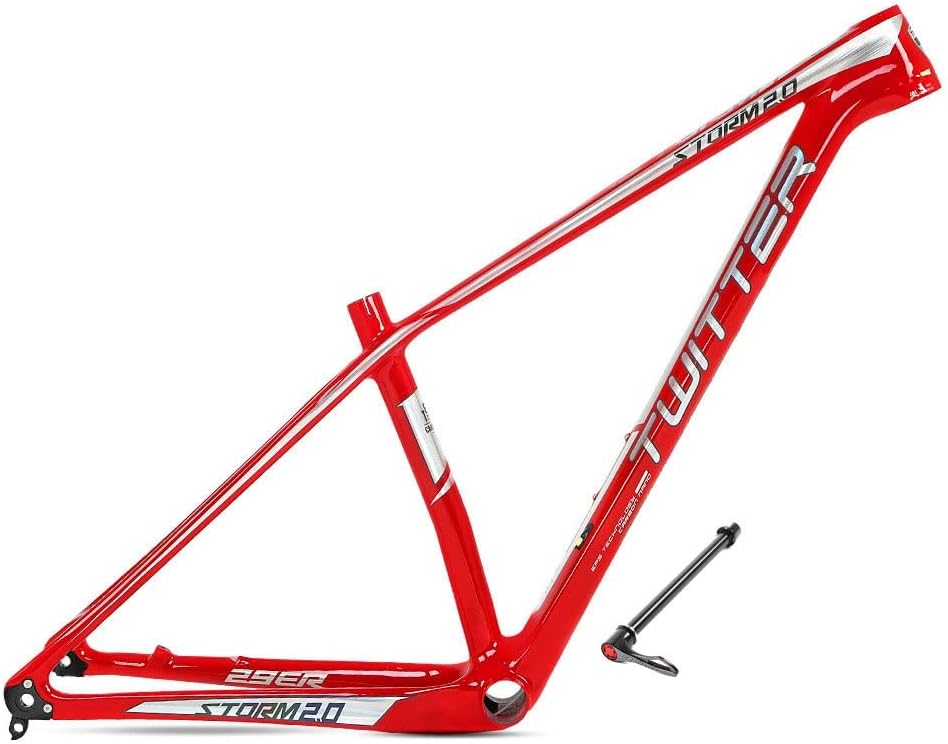27.5er 29er Carbon Fiber Mountain Bike Frame 15''/17''/19'' XC Hardtail Bike Frame Thru Axle 12 * 142mm Disc Brake Frame Internal Routing(29 * 19'')