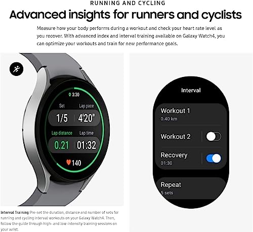 Image of SAMSUNG Galaxy Watch 4 46 mm Smartwatch w /Bonus Band (White), ECG Monitor Tracker for Health, Fitness, Running, Sleep Cycles, GPS Fall Detection & Bluetooth, US Version, Black