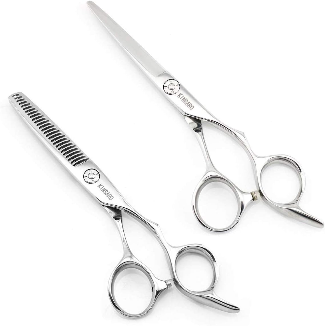 5.75 INCH Hair Cutting Scissors and 5.75 INCH Hair Thinning Shears 440C Hair Scissors Set Kinsaro