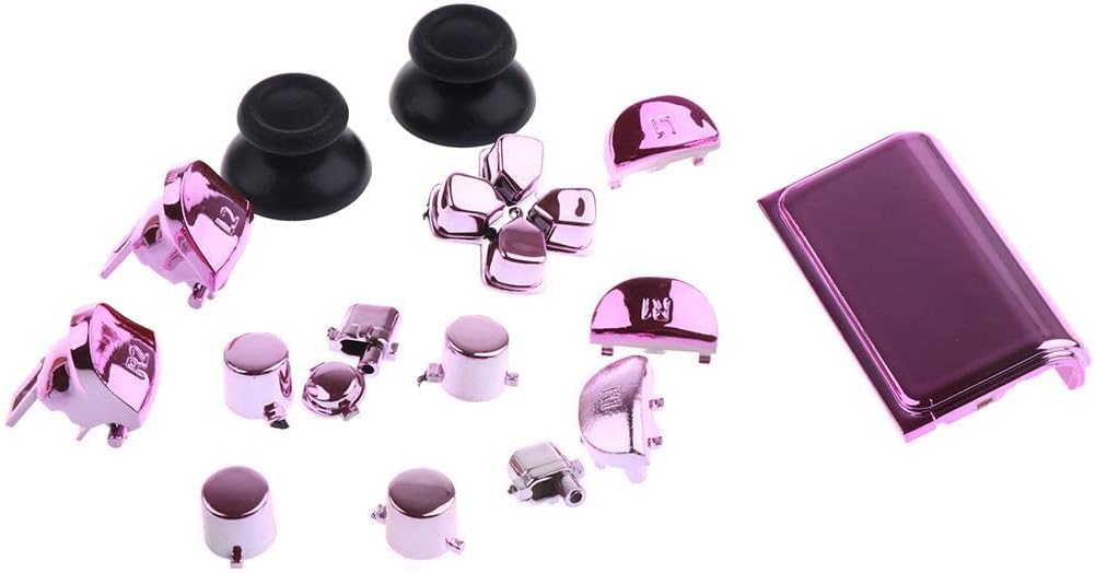 Full Buttons Set Replacement Parts Chrome Triggers for PS4 Controller Pink|Video Games & Consoles|Video Game Accessories|Controllers & Attachments