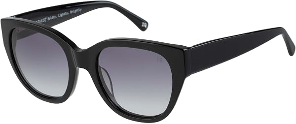 BOTANIQ Okrągłe okulary octanowe w kolorze czarnym dla kobiet, opcjonalnie z ostrością widzenia (model BIS-7032-104)