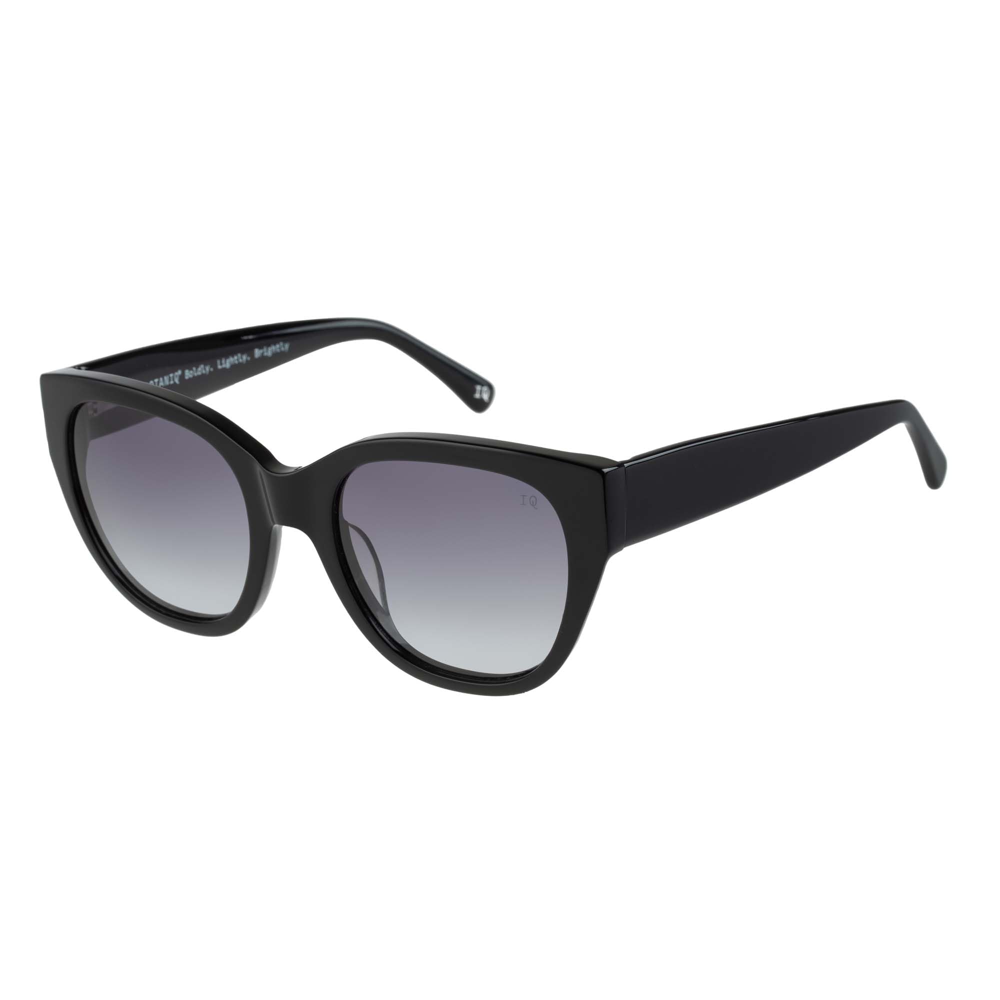 BOTANIQ Occhiali rotondi in acetato nero da donna, opzionali con vista (modello BIS-7032-104)