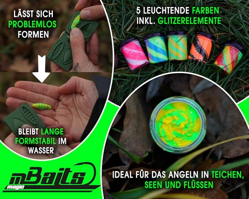 Forellenteig Angel-Berger Magic Baits Trout Bait Fluo Green Yellow 60g