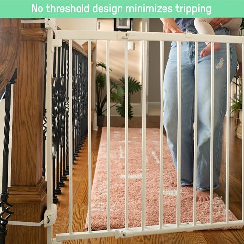 Summer Infant Metal Banister & Stair Safety Pet and Baby Gate,31'-46' Wide, 32.5' Tall, Install Banister to Banister or Wall or Wall to Wall in Doorway or Stairway, Banister and Hardware Mounts -White - Thumbnail 5