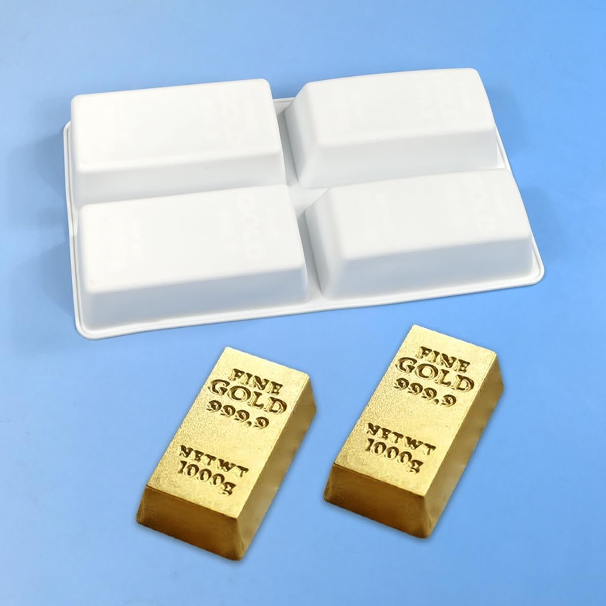 mostsom Rectangle Shape Mousse Silicone Mold Non-Stick Baking Mold for Chocolate, Cake, Jelly, Truffle, Ice Cube - Easy Release for Candy Baking (F_ Rectangle)