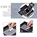 FRENESSA Makeup Train Case Makeup Case 11.8 Inch Large Cosmetic Box Organizer Travel Storage Professional Make Up Train Carrying Case with 6 Trays Locking Hard Vanity Storage Black
