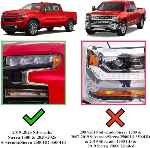 COMNOVA 6 Inches Running Boards& Steps Step Bars Compatible with 2019-2025 Chevy Silverado 1500, 2020-2025 Silverado/Sierra 2500HD 3500HD Crew Cab, A Pair Running Boards for Silverado Crew cab.