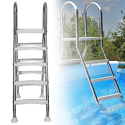 Escalera para piscina arriba del suelo con 4 escalones miniatura 1