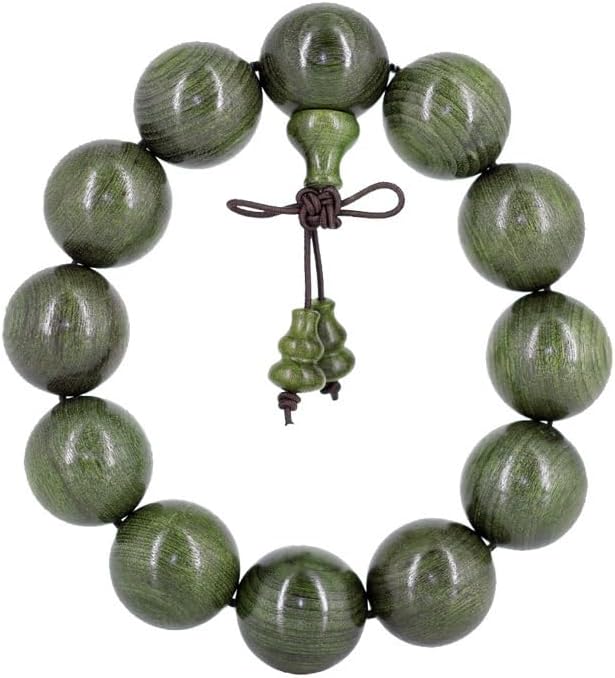 Exorcism amulet Good luck Mascot Art pendant Wear Accessories bracelet 金丝楠阴沉木手串 碳化木佛珠猫眼乌木念珠108手链首饰（2.0 * 12颗1pcs）