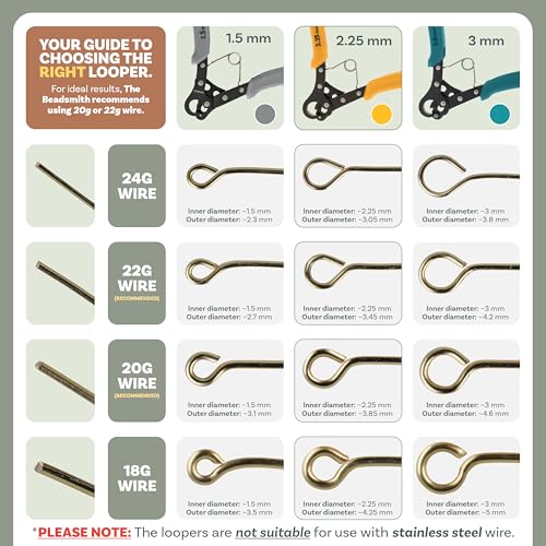Image of The Beadsmith Original One Step Looper | Create and Trim Consistent 2.25 mm Loops for Jewelry Making, Use With 24-18g Craft Wire (Patented)