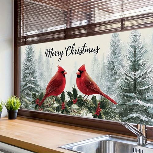 Película Decorativa de PVC con Diseño Cardinal Navideño miniatura 4