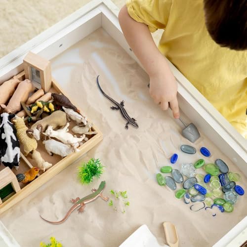 MSPEBEC 2er-Pack Eidechsen-Gummispielzeug, Modellspielzeug, pädagogisches Wildtier-Geschenk, Spielzeugsammlung, Wissenschafts- und Bildungs-Requisiten, Aprilscherz-Requisiten (grün)