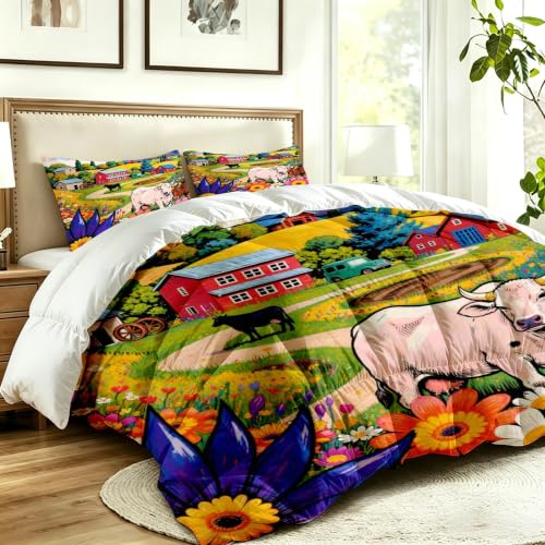 Edredón nórdico 200x200 estampado con fundas de almohada para cama de 105 3