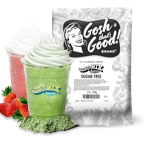 Sugar Free Amaze-O-Mix Blender Base - Versatile Vanilla-Flavored Powder for Ice Blended & Smoothies, Low-Calorie & Carb, Lactose-Free, 2 lb. Bag Cover