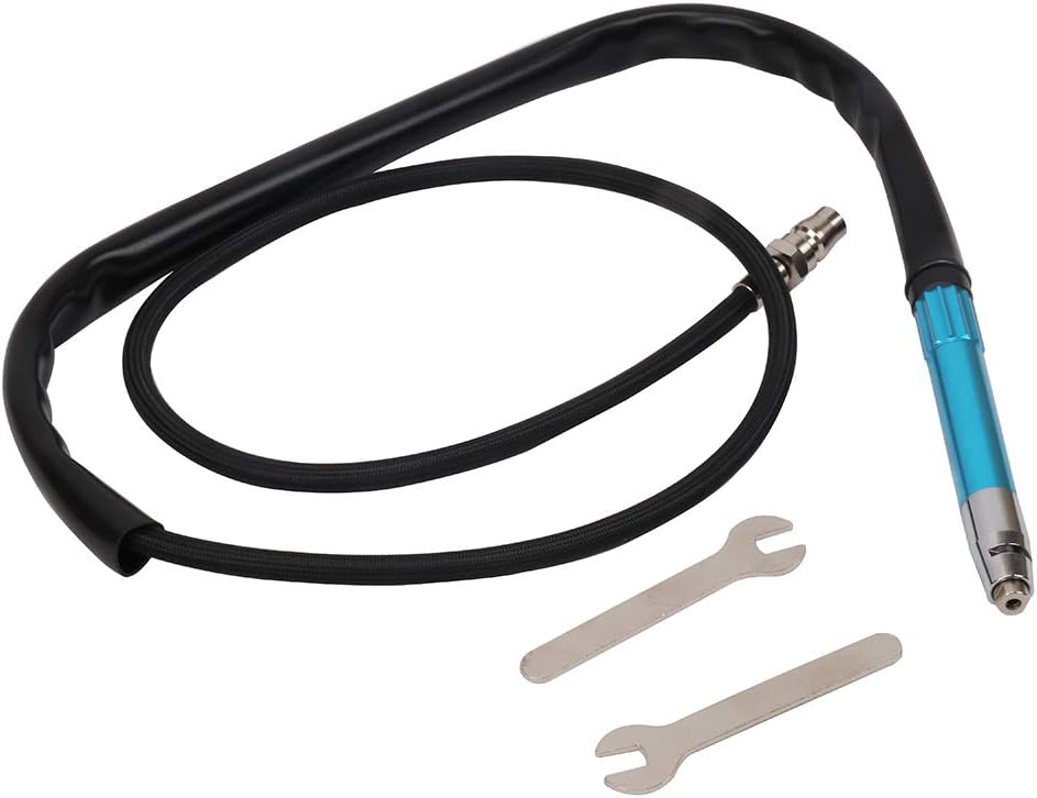 Micro Pneumatic Air Pencil Die Grinder Kit 65000RPM Grinding Machine 1/8" (3mm) for Polishing Grinding (Blue)