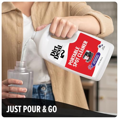 Image of Dirt Devil Pet Portable Spot Cleaner Solution, 32 oz., Fresh Blossom Scent, Upholstery and Carpet Shampoo Solution, Eliminates Pet Messes and Odors, Pair with Dirt Devil Portable Spot Cleaners