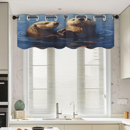 Cortinas opacas de nutrias marinas para llenar de ternura y calma tu hogar 4
