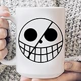 Donquixote Doflamingo Jolly Roger White Mug Gifts for Women Or Men - Funny Holiday Office Gifts for Bosses, Employees, Co-Workers, Family and Friends