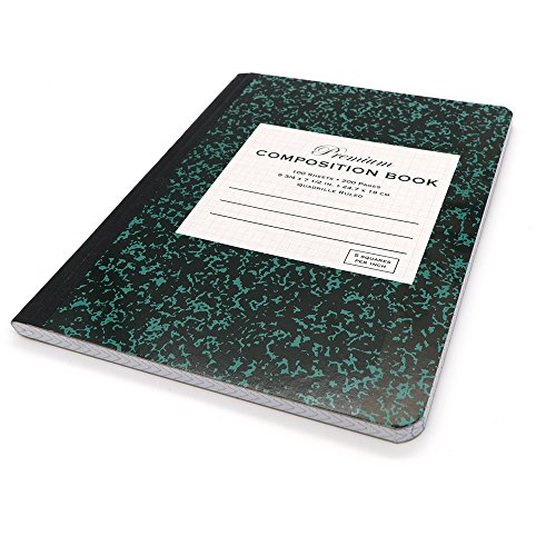 Emraw Green Marble Composition Book Quad Ruled Paper 100 Sheet Office Dairy Drawing Note Books Journals Meeting Notebook Hard Cover Pack Of 4 Writing Book For School #TOP2
