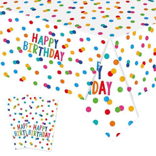 Ziyonix 2 Piezas Manteles Cumpleaños Infantil, 137 x 274cm