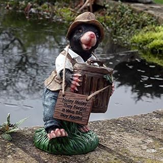 Monty Mole Resin Garden Ornament 23cm tall