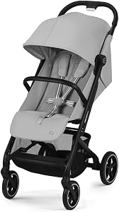 Cybex Beezy 2 Stroller - Lightweight Baby Stroller, Compact Fold, Compatible with all Cybex Infant Seats, Stands for Storage, Easy to Carry, Multiple Recline Positions, Travel Stroller - Fog Grey