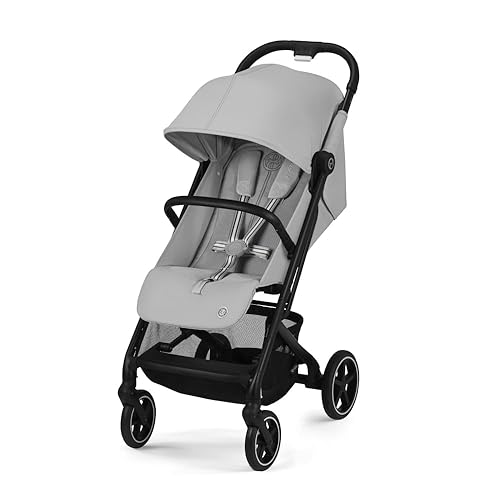 CYBEX Beezy 2 - Cochecito de viaje compacto y ligero, compatible con asientos de automóvil CYBEX, gris niebla