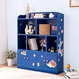 Puntos destacados ocultos: venga con una hoja de calcomanías de animales como un pequeño regalo para decorar su estante para libros a la hora de padres e hijos. Se proporcionan anclajes de muebles para fijar a la pared para la seguridad de su hijo, lo que evitará que el estante de libros se vuelque