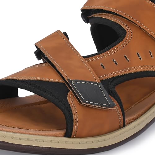 Image of Centrino Men's Sandal |leather sandals for office |New Fashion sandals for Men|Grip Insole for Stability | Comfortable Men Sandal with Premium Comfort & Quality (2029)