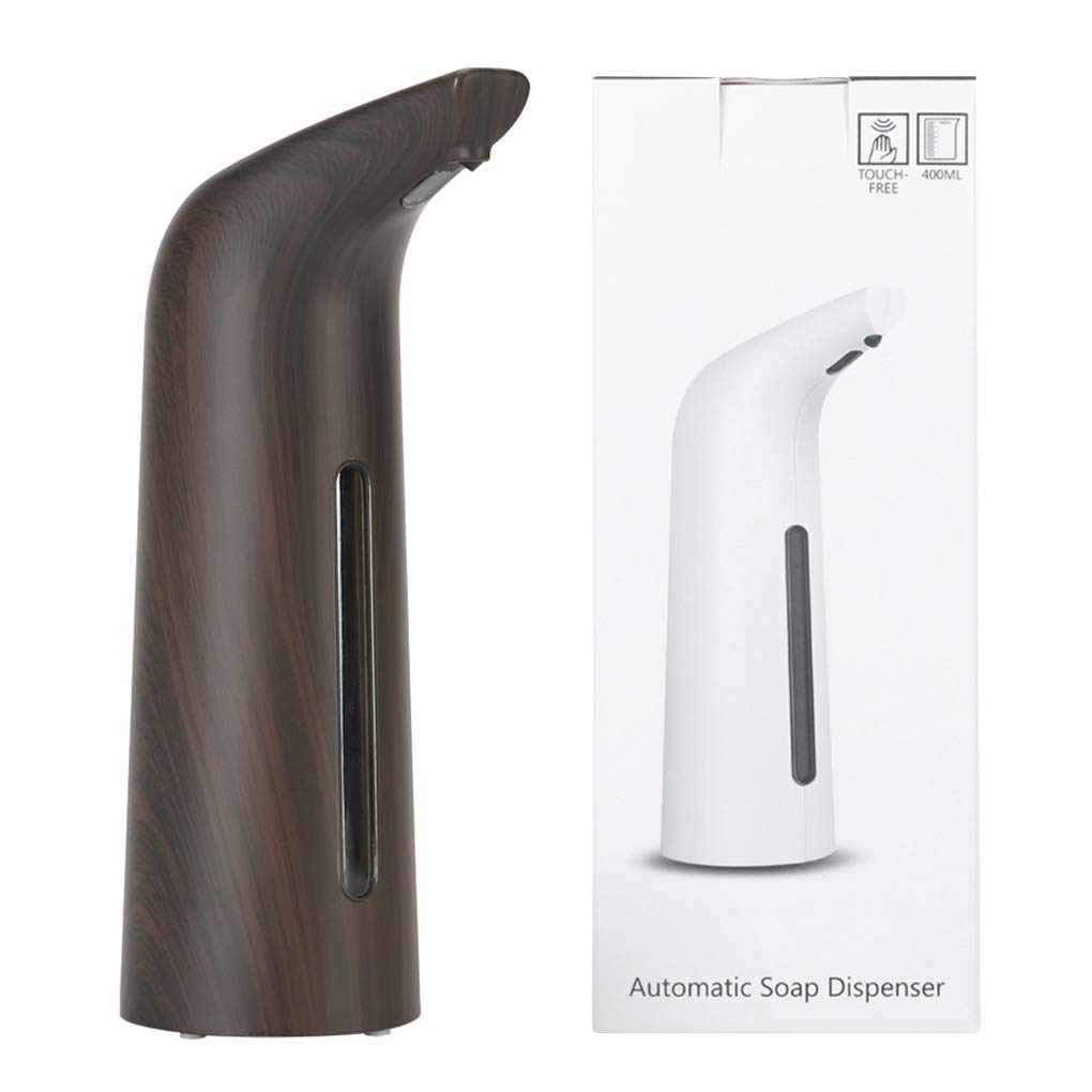 Distributeur automatique à piles sans contact avec capteur infrarouge pour lavage des mains, restaurant, bar, salle de bain, couleur bois foncé
