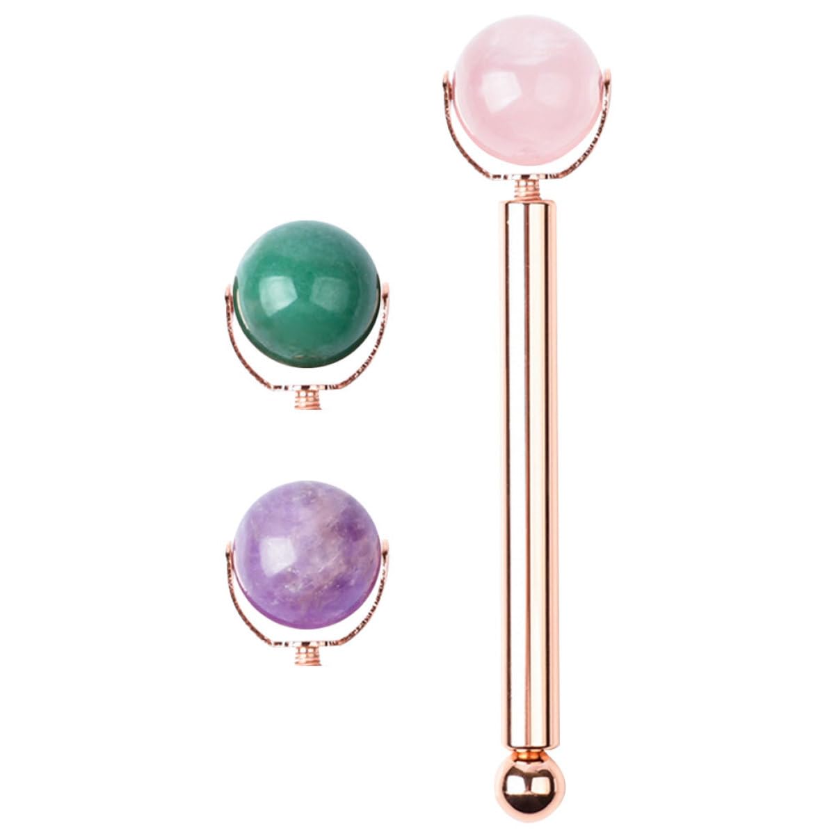 Jade Roller Set 4 Pieces Crystal Facial Massage Tool