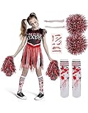 Spooktacular Creations - Disfraz de animadora de Halloween para niñas, disfraz de animadora muerta para niños, para...