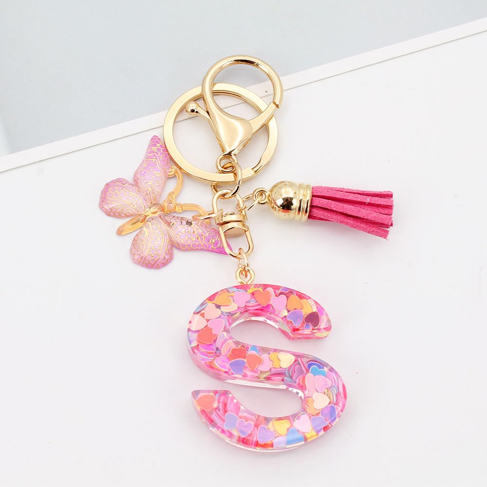 Pochette Personalizzata, Beauty Case e Portachiavi Bambina Ragazza con iniziale, Regali Personalizzati per Mamme, Fidanzate e Sorelle, Regali di Natale Donna (Rosa A)