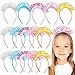 Tigeen 15 Pcs Happy Birthday Hat Birthday Crowns for Girl Women Glitter Birthday Headband Sweet Birthday Tiara Headpiece for Birthday Party Decorations Supplies Costume Accessories, 5 Colors