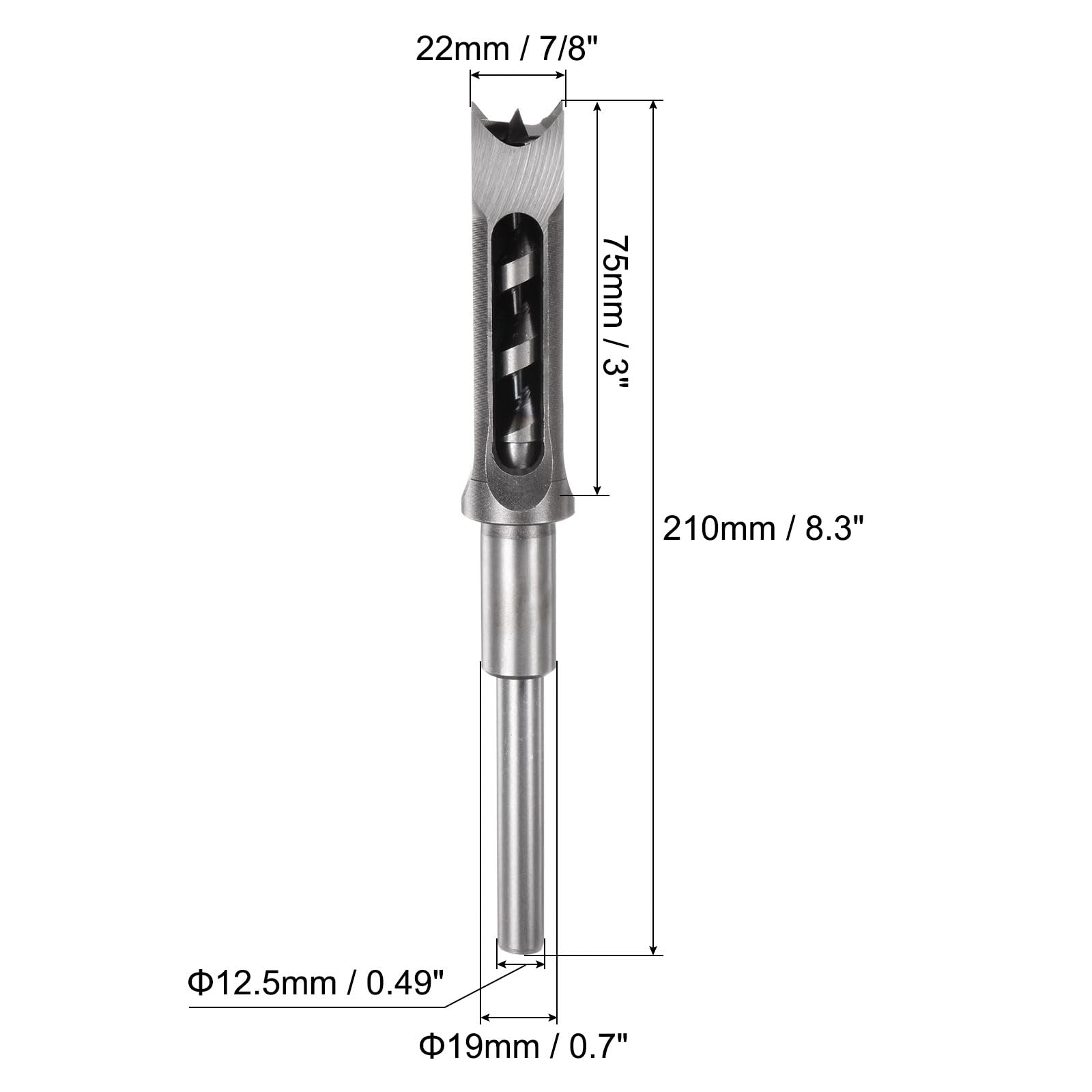 Square Hole Drill Bit - Woodworking Mortising Tool -3