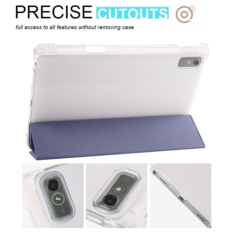 Coque Xiaomi Pad 7S Pro violette en TPU transparent avec porte-crayon - 6